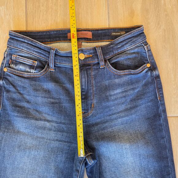Judy Blue Women’s Jeans 7/28 High Rise Straight Leg Dark Wash Stretch Denim - Picture 11 of 13
